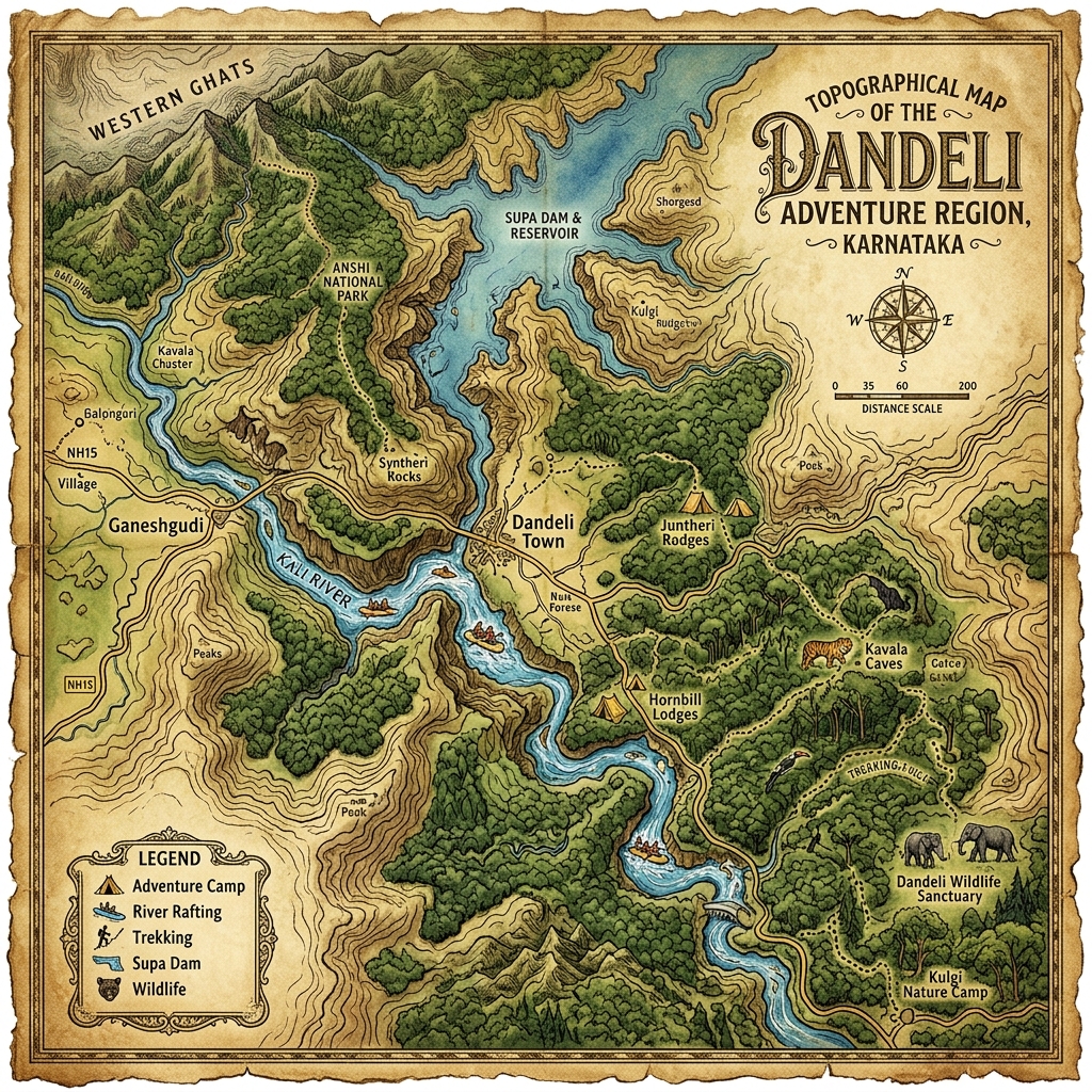Dandeli Topological Map